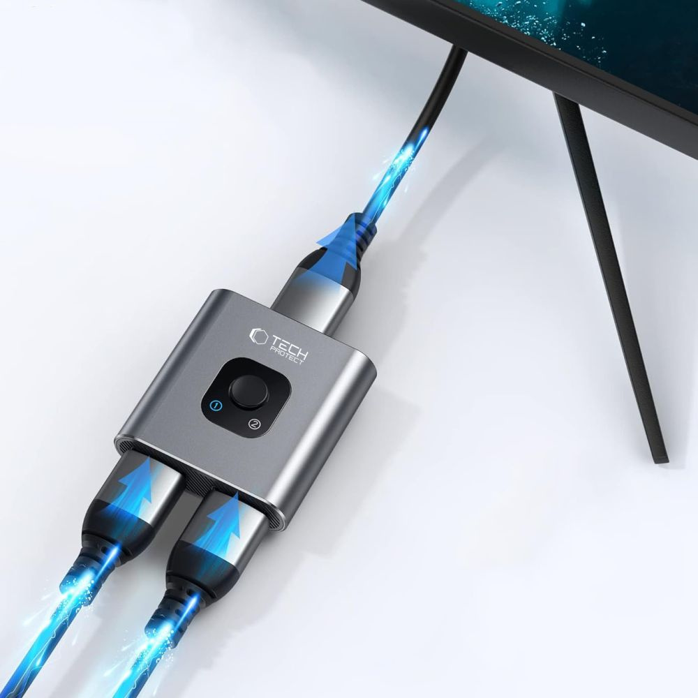 HUB adapter 2w1 HDMI 4K 60HZ - szary (5)