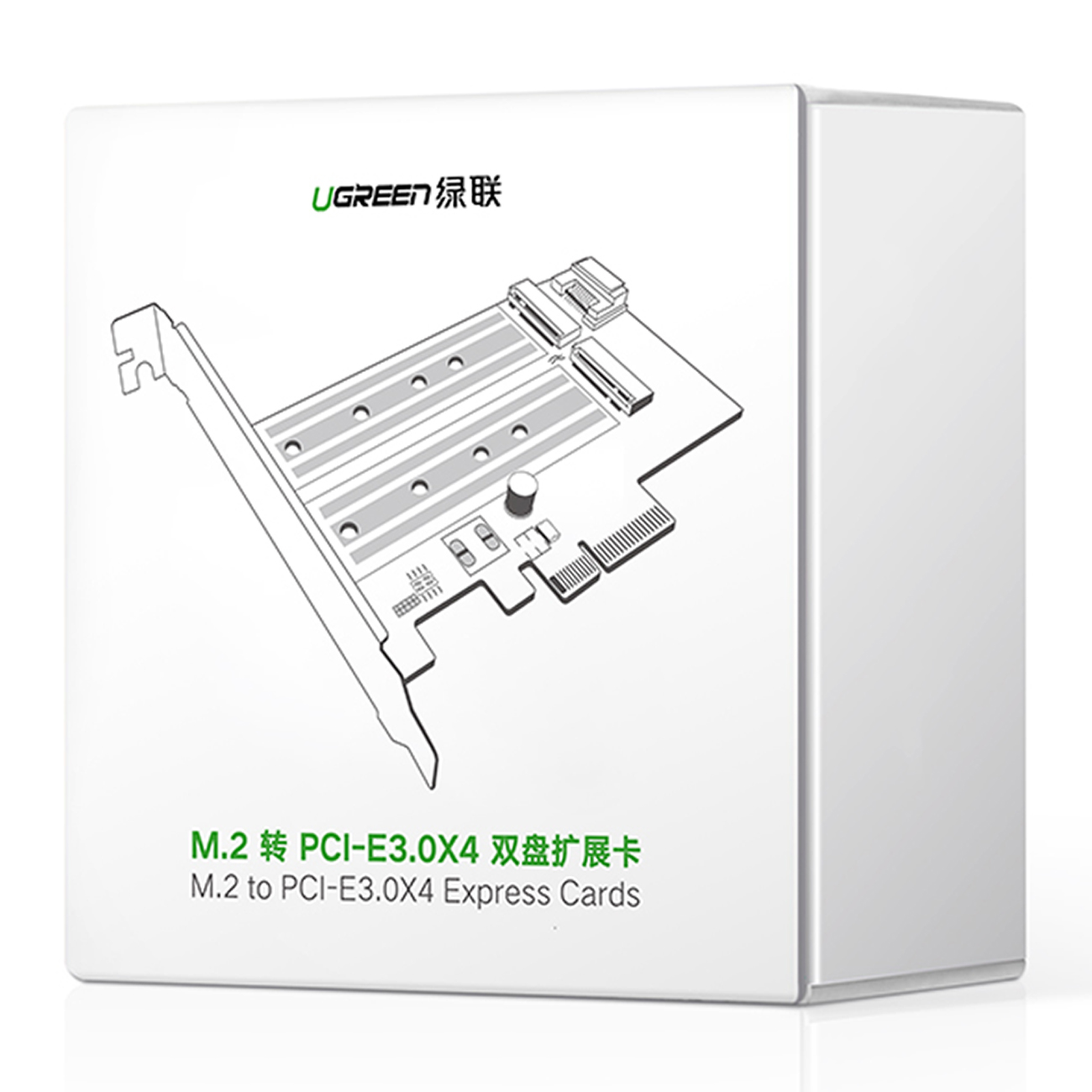 Karta rozszerzeń adapter PCIe 3.0 x4 dodatkowe dwa sloty SSD M.2 M-Key i M.2 B-Key (5)
