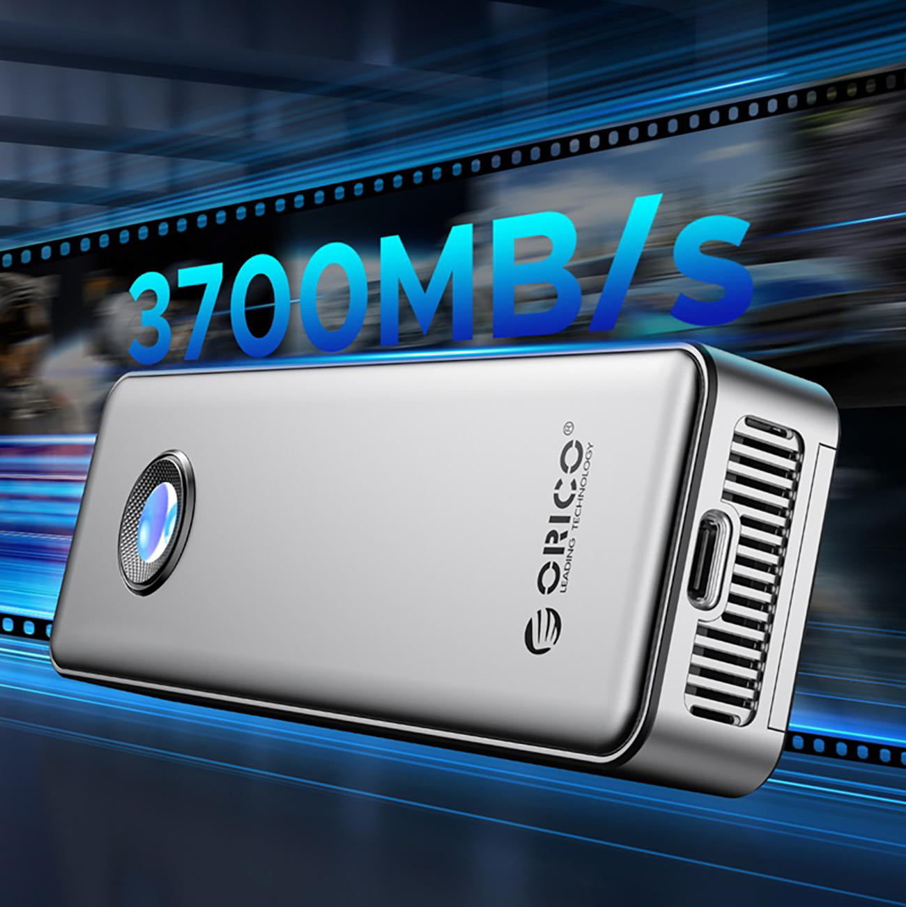 Kieszeń obudowa na dysk OUM2-G20 M.2 NVME USB-C 20Gb/s - srebrna (3)
