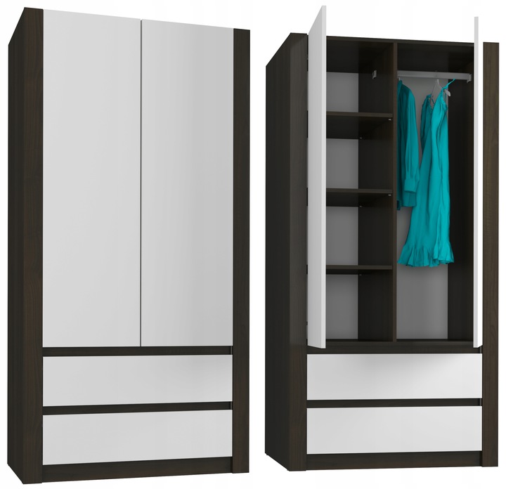 Szafa 90 CM bez lustra - 7 KOLORÓW (4)