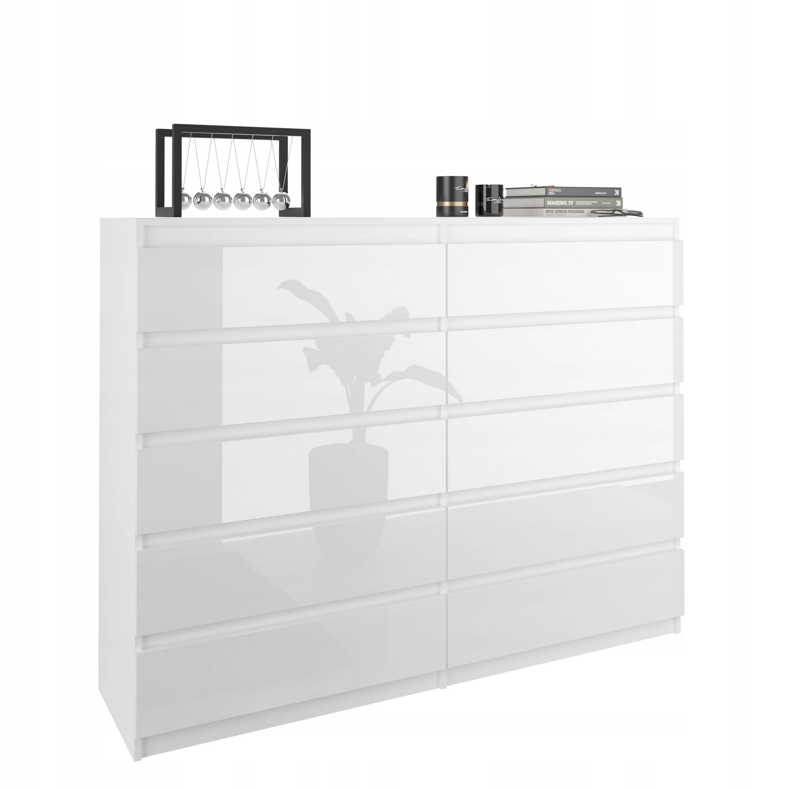 KOMODA do salonu BIAŁA POŁYSK 160 CM KOMODA do salonu BIAŁA POŁYSK 160 CM