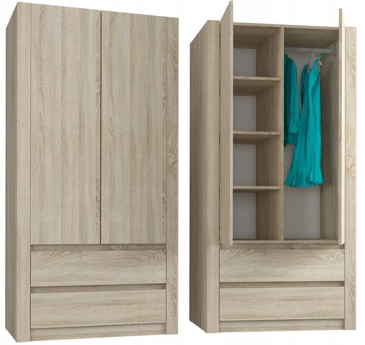 Szafa 90 CM bez lustra - 7 KOLORÓW (3)