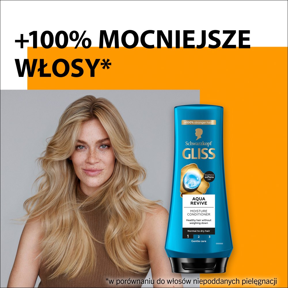 Gliss Aqua Revive Odżywka do włosów suchych i normalnych 200 ml (2)
