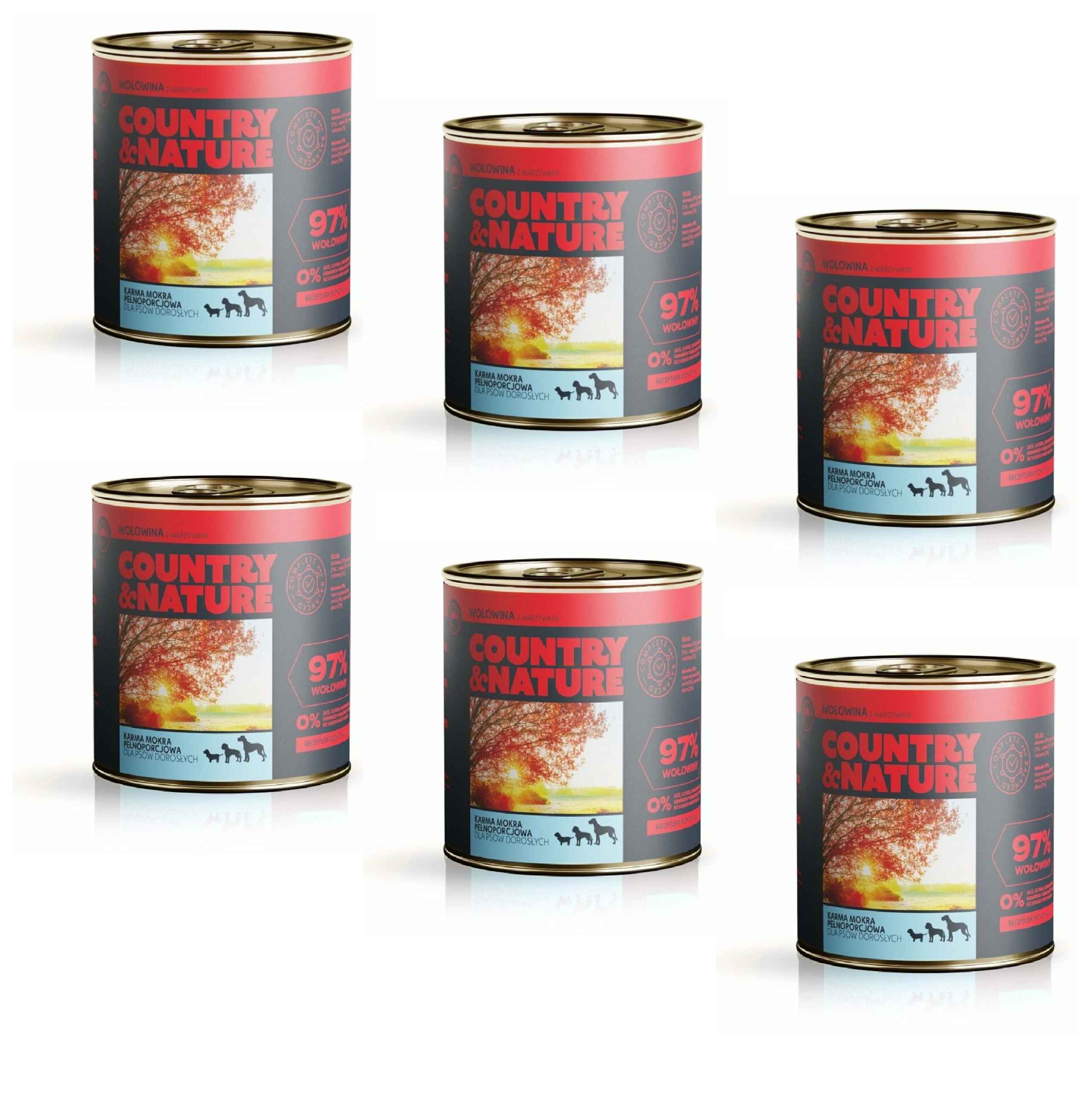 Country & Nature wołowina z warzywami 6x850g Country & Nature wołowina z warzywami 6x850g