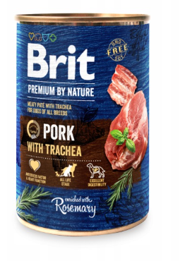 Brit Premium By Nature Wieprzowina z Tchawicą Mokra Karma dla Psa 400g