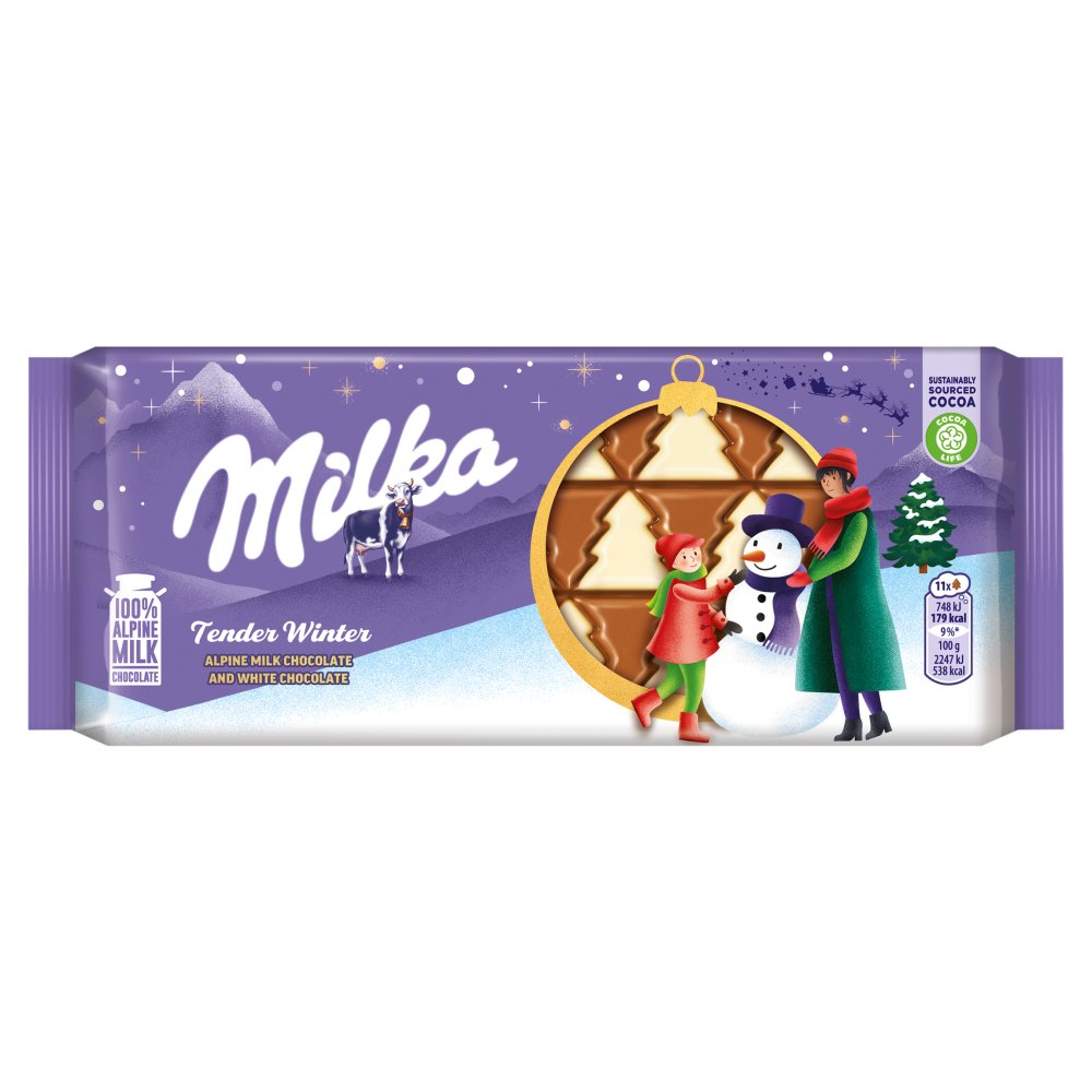 Milka Czekolada mleczna z białą czekoladą 90 g