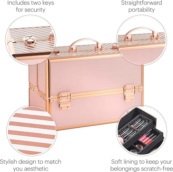 Beautify Make Up Organizer Kosmetyczka Profesjonalna Duża Zamykana (6)