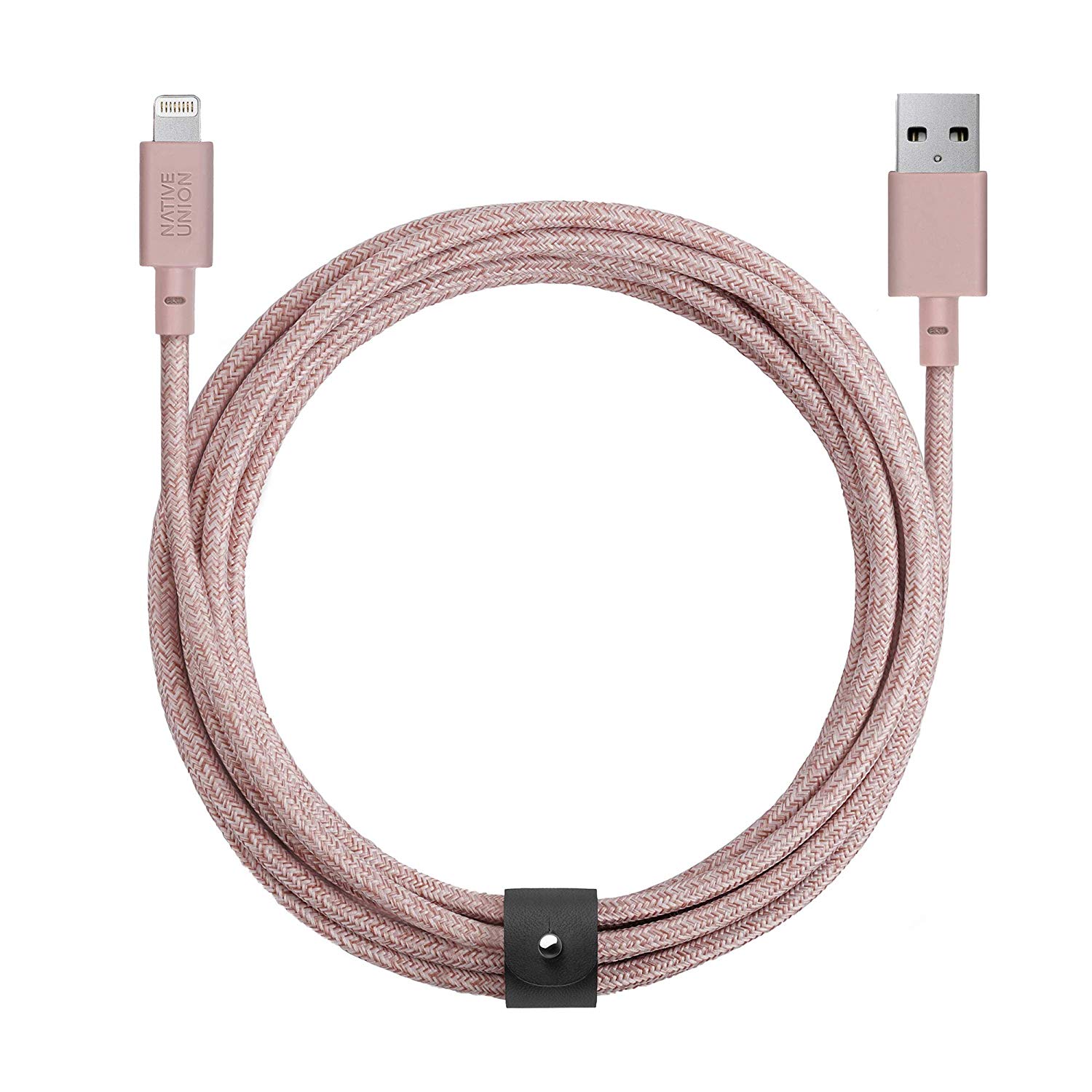 Native Union Belt Cable XL Wzmocniony Kabel USB Lightning ze Skórzanym Zapięciem 3m (Rose) Native Union Belt Cable XL Wzmocniony Kabel USB Lightning ze Skórzanym Zapięciem 3m (Rose)