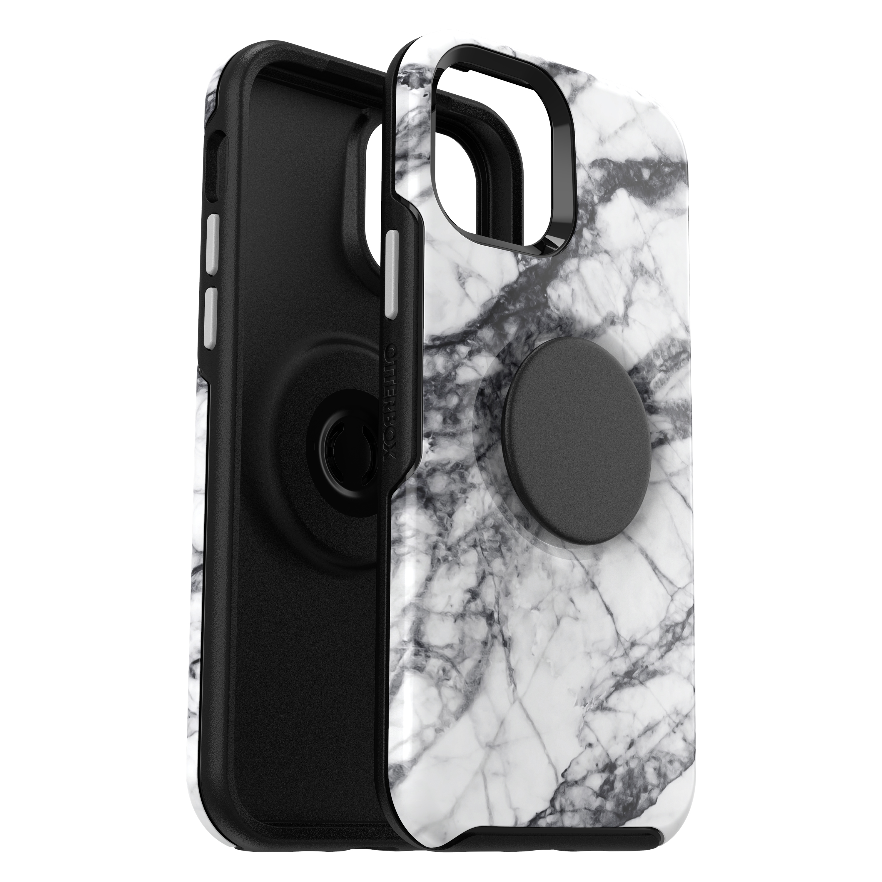 OtterBox Symmetry Pop Etui Ochronne z PopSockets do iPhone 12 Pro / iPhone 12 (White Marble) OtterBox Symmetry Pop Etui Ochronne z PopSockets do iPhone 12 Pro / iPhone 12 (White Marble)