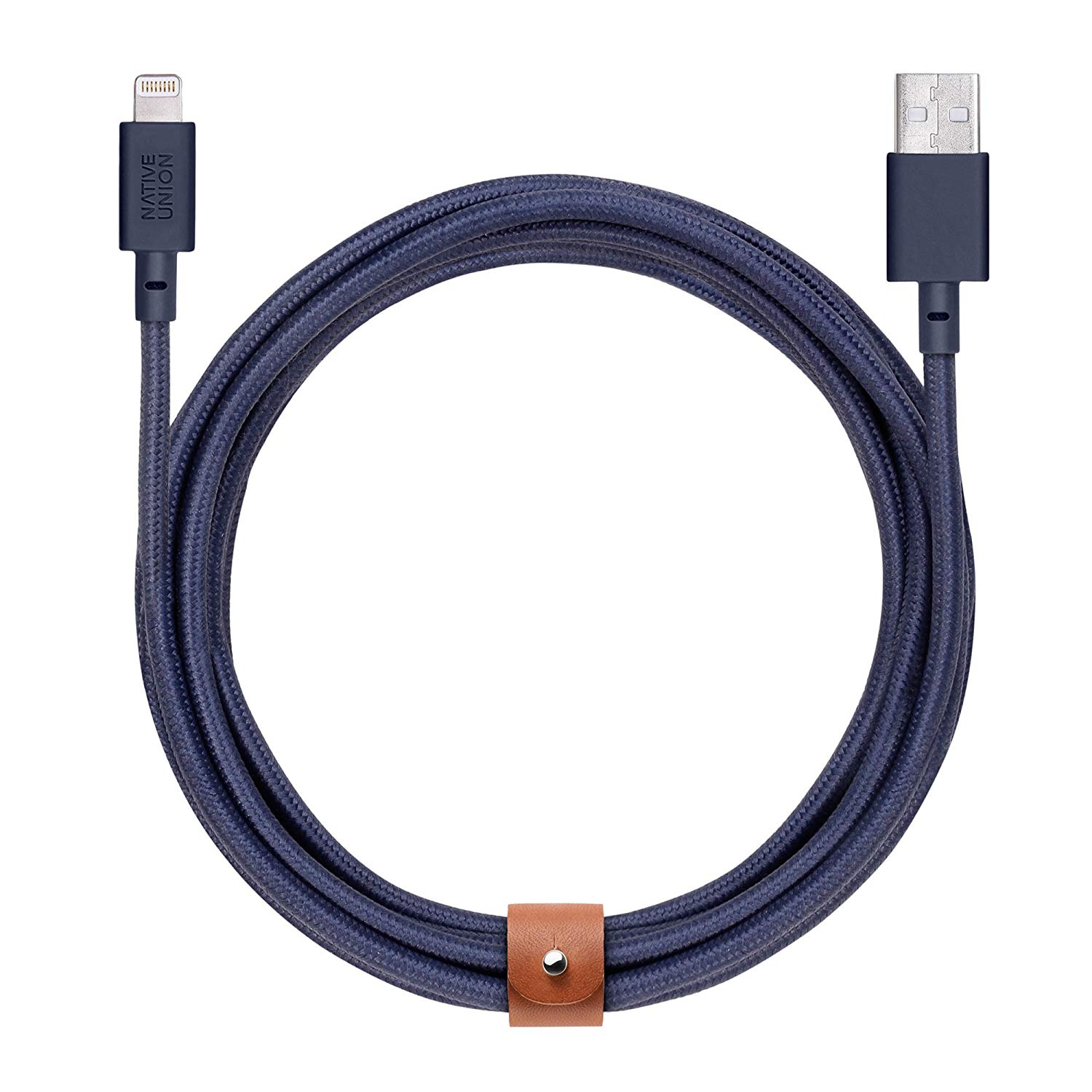 Native Union Belt Cable XL Wzmocniony Kabel USB Lightning ze Skórzanym Zapięciem 3m (Marine) Native Union Belt Cable XL Wzmocniony Kabel USB Lightning ze Skórzanym Zapięciem 3m (Marine)