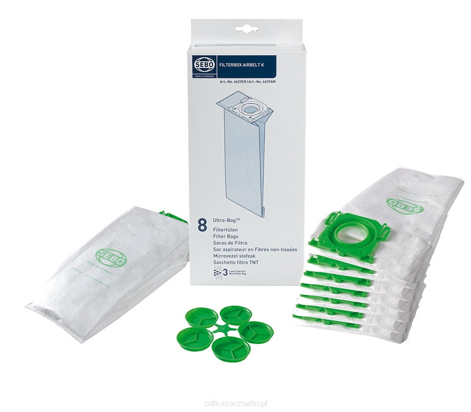 SEBO Zestaw worków do odkurzaczy Sebo Seria K (2) SEBO Zestaw worków do odkurzaczy Sebo Seria K (2)