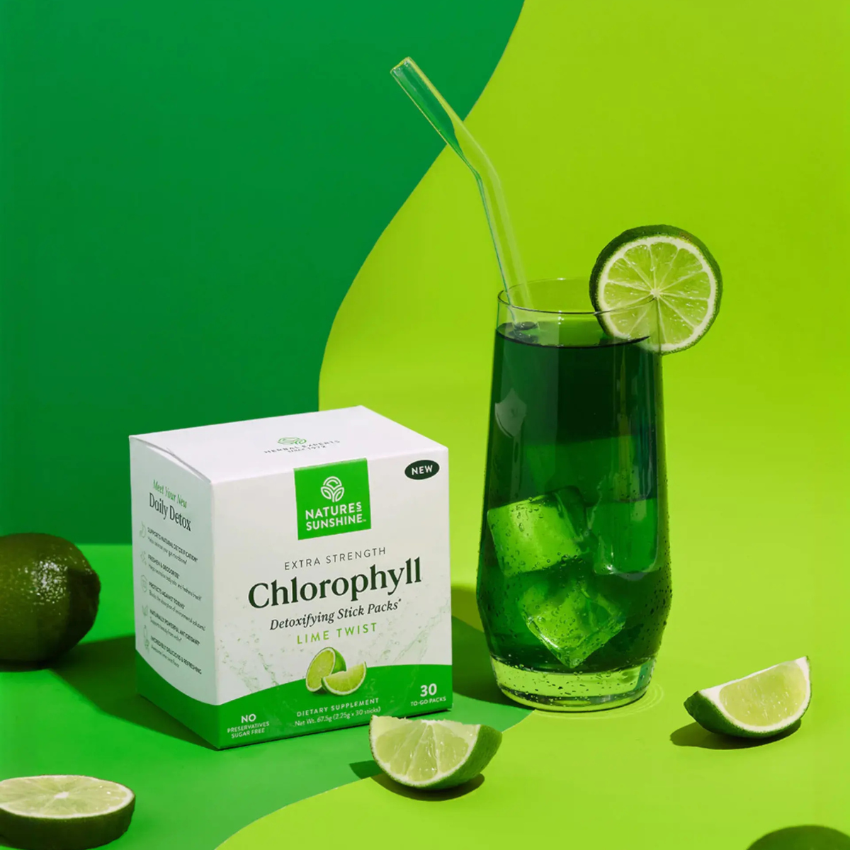 Chlorofil w Saszetkach o smaku limonkowym (67,5 g) (4)