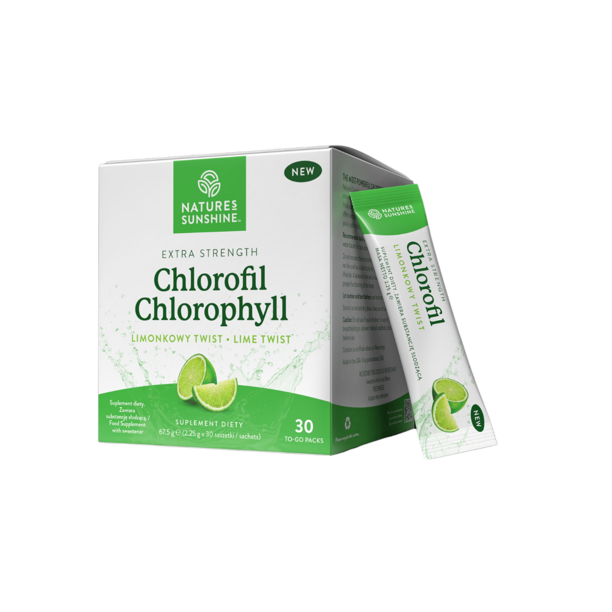 Chlorofil w Saszetkach o smaku limonkowym (67,5 g)