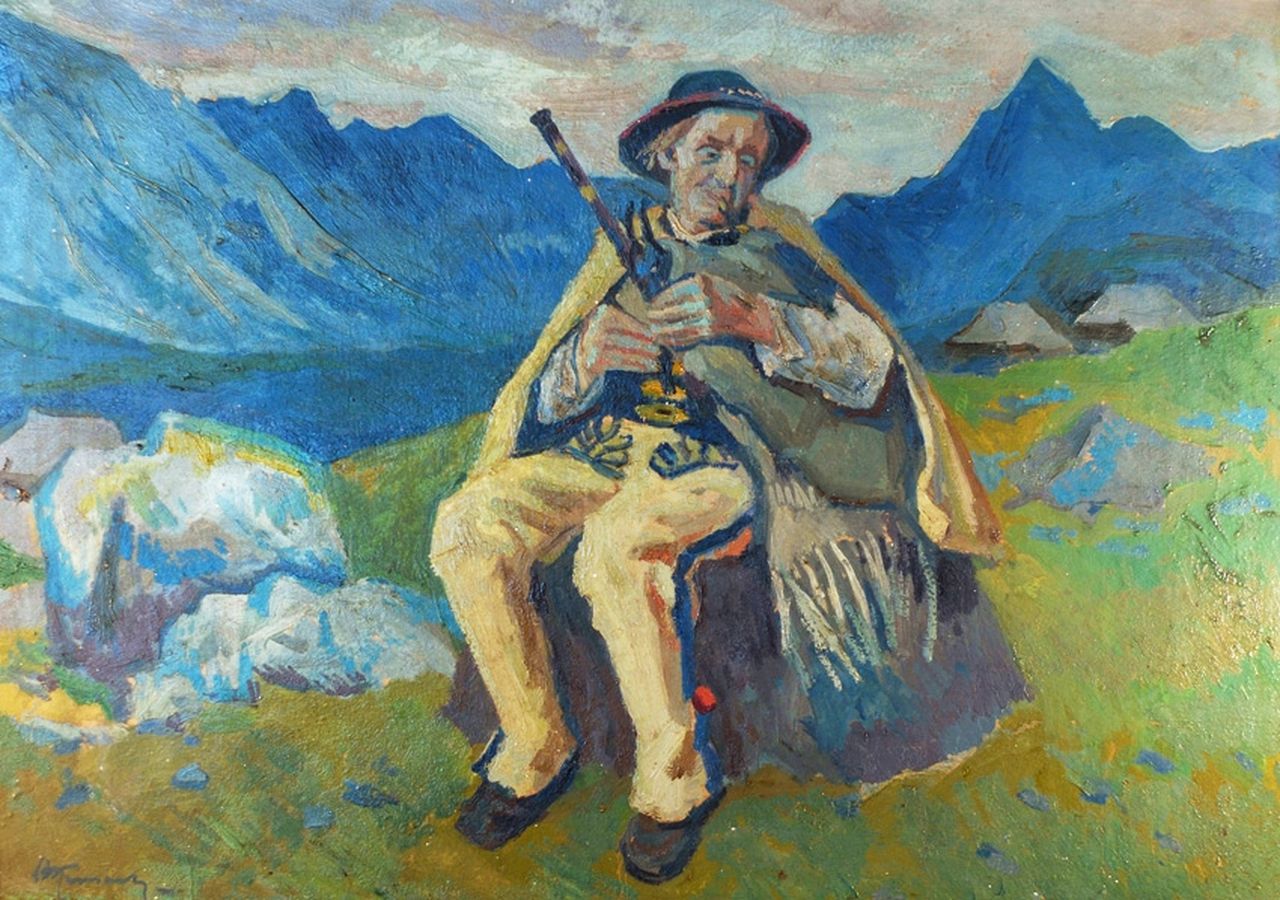 Stanisław Kamocki - Góral grający na kobzie
