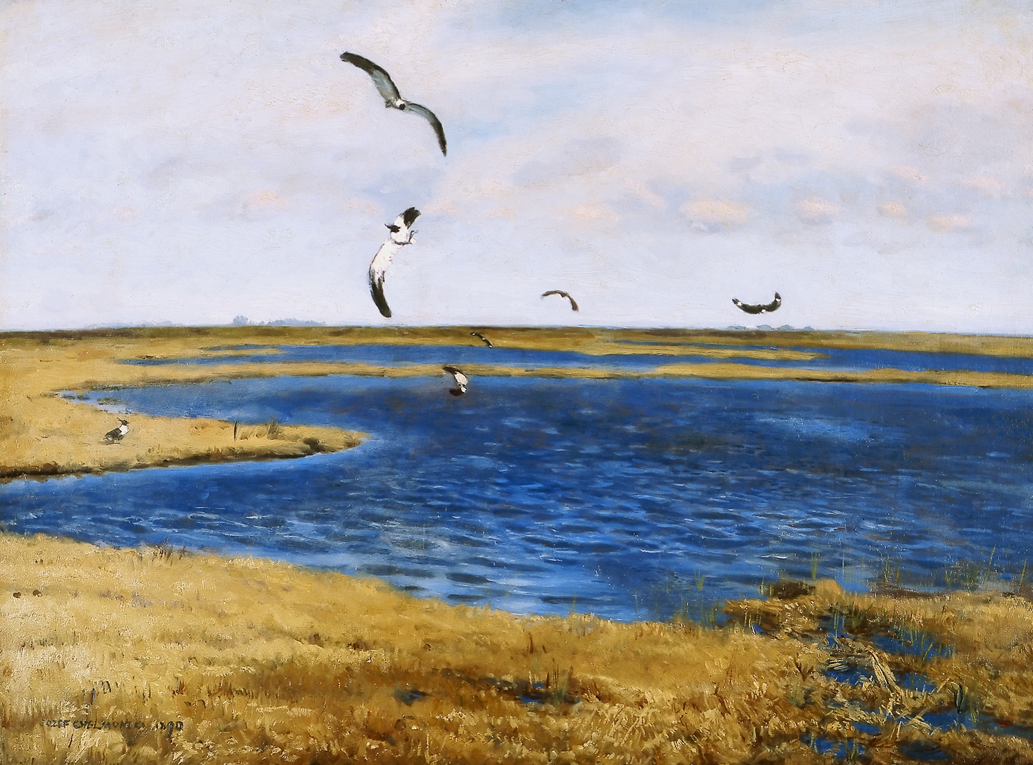 Józef Chełmoński  - Czajki (Ptaki nad wodą) 