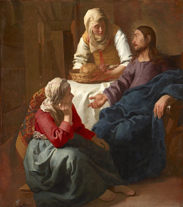 Johannes Vermeer - Chrystus w domu Marty i Marii