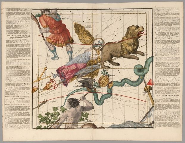 1693r. - Virgo, Hydra and other constellations. Pardies