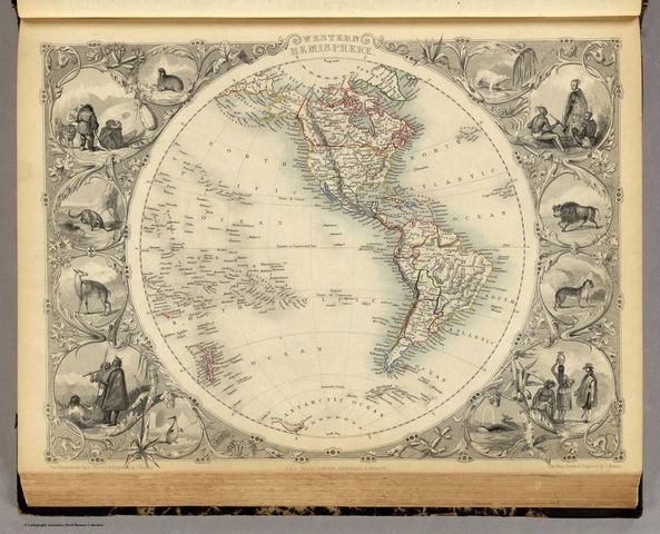 1851r. - Western Hemisphere (Półkula Zachodnia)