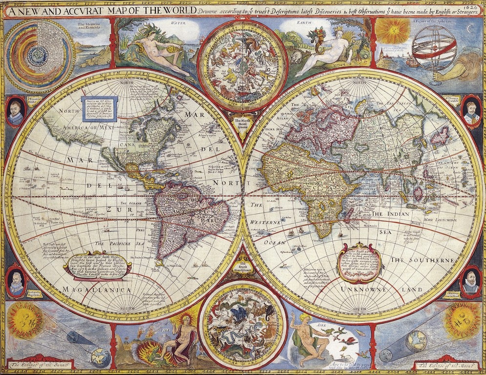 1646r. - Nowa i Dokładna Mapa Świata