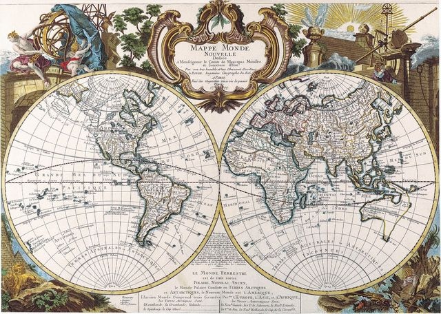 1744r. - Mappe Monde Nouvelle (Nowa Mapa Świata)