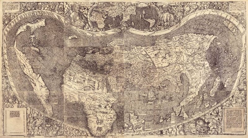 1507r - Universalis Cosmographia, the Waldseemüller wall map