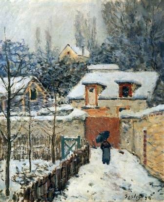 Alfred Sisley - Snow at Louveciennes (Śnieg na Louveciennes)