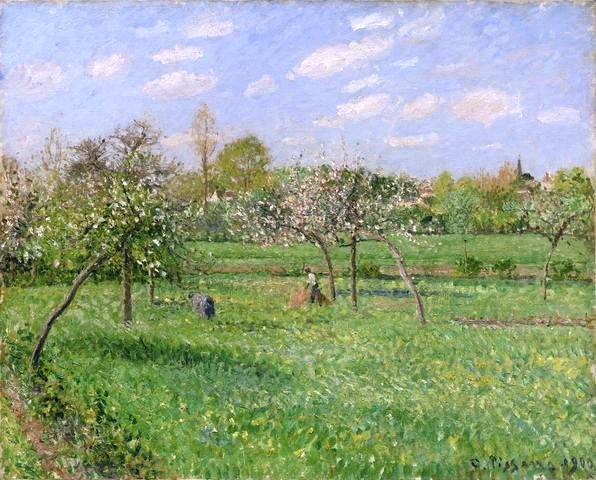 Camille Pissarro - Wiosna, rano, zachmurzenie, Eragny (Spring, Morning, Cloudy, Eragny)