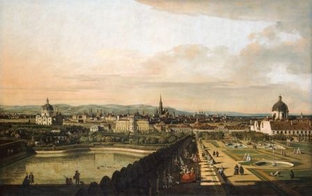 Canaletto -  Wiedeń Patrząc z pałacu Belweder