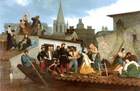 W. A. Bouguereau - Napoleon odwiedza ofiary powodzi w Tarascon