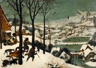 P. Bruegel - Myśliwi w śniegu (zima)