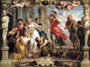 P. Rubens - Achilles odkryty przez Ulissesa wśród córek Lycomedesa