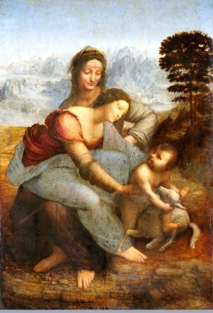 Leonardo da Vinci - Dziewica z Dzieciątkiem i Św. Anną