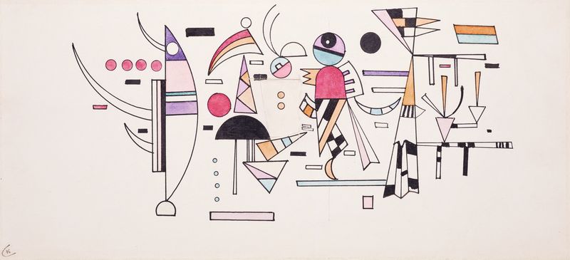 Wassily Kandinsky - Obra Entwurf zu Leicht Zusammen