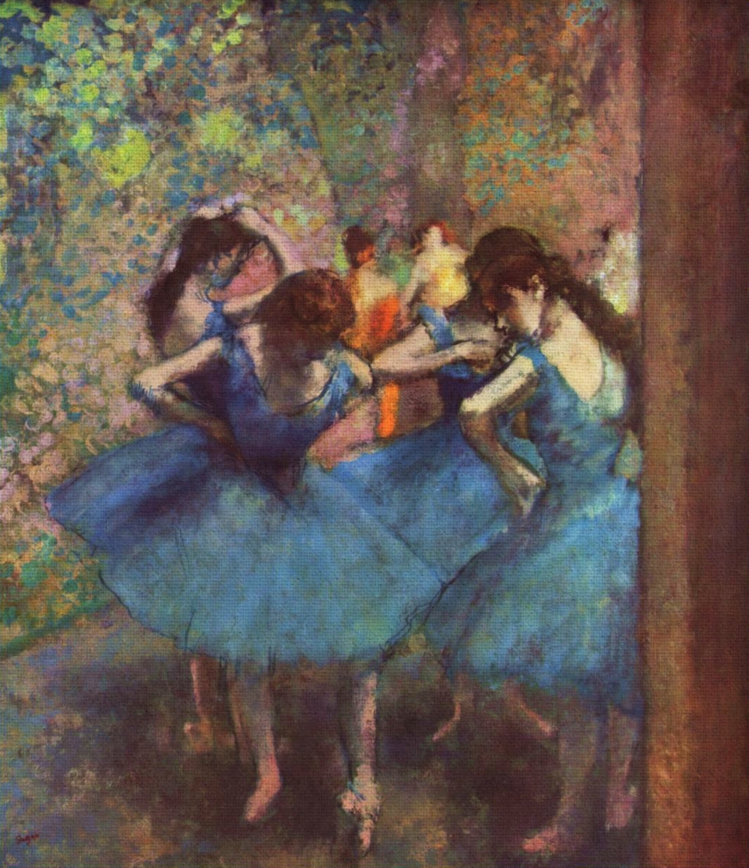 Edgar Degas - Błękitne tancerki 