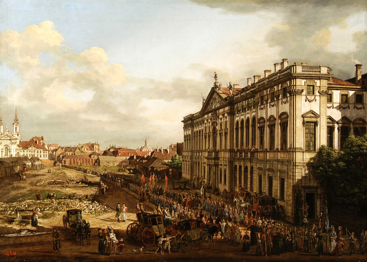 Canaletto - Plac Krasińskich z Pałacem Rzeczypospolitej (Krasińskich)