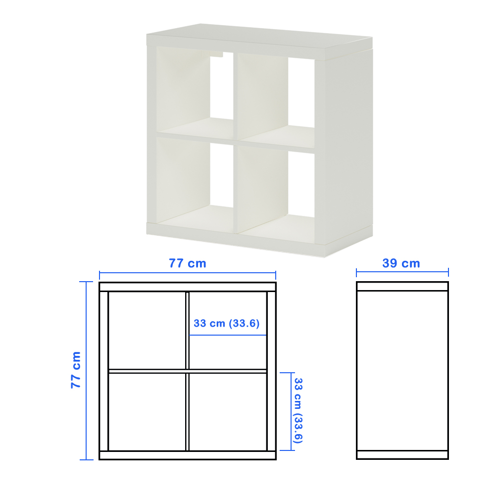 Ikea Scaffale KALLAX, 112x147 cm, bianco : : Casa e cucina