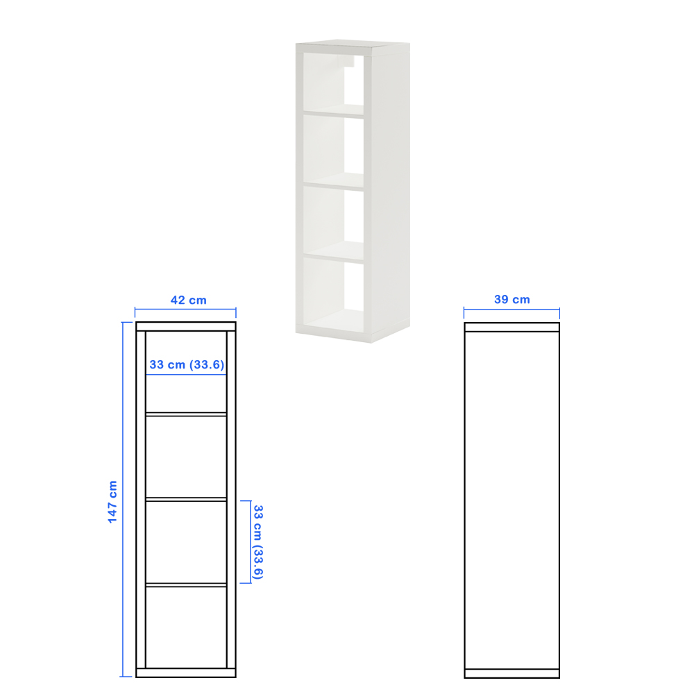 IKEA KALLAX - Scaffale con 4 inserti, 147 x 77 cm : : Casa e cucina