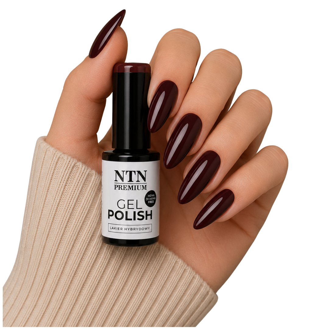 Ntn Premium Lakier hybrydowy do paznokci 267 Oriental Delice brąz burgund 5g