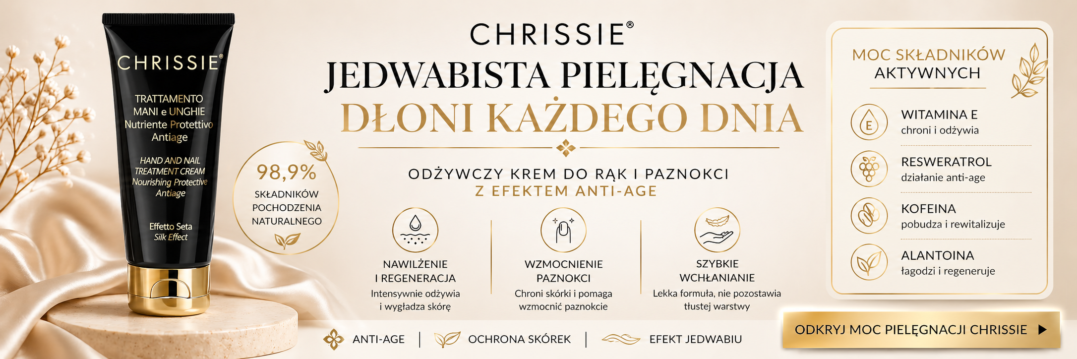 Chrissie Cosmetics Krem do rąk i paznokci