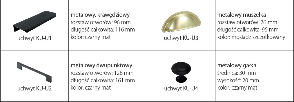 AUSTIN KU-D60 Szafka 60 cm dolna fronty MDF frezowane pionowo