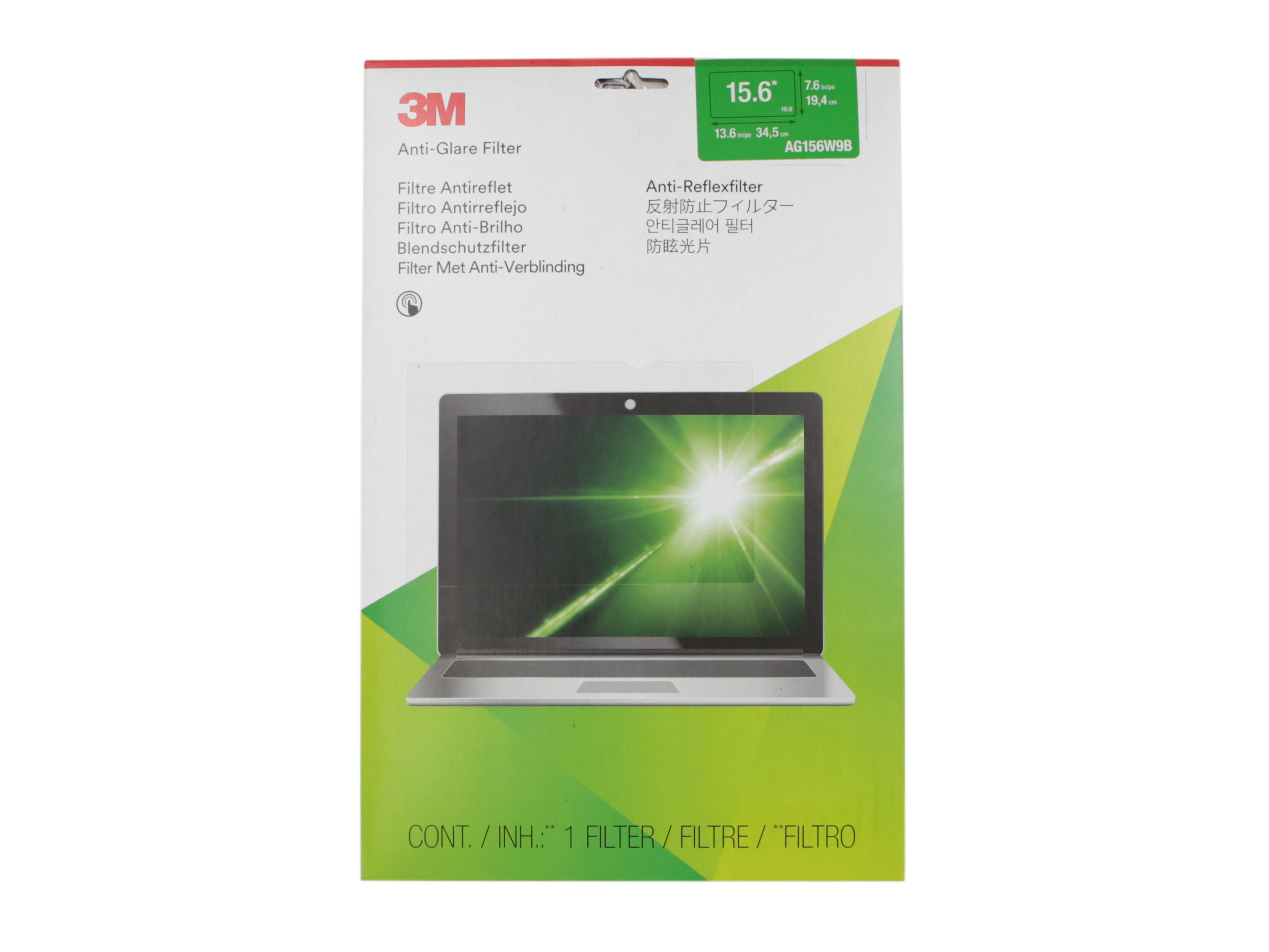 3M Folia Antyrefleksyjna 15.6'' 34,5cm x 19,4cm AG156W9B