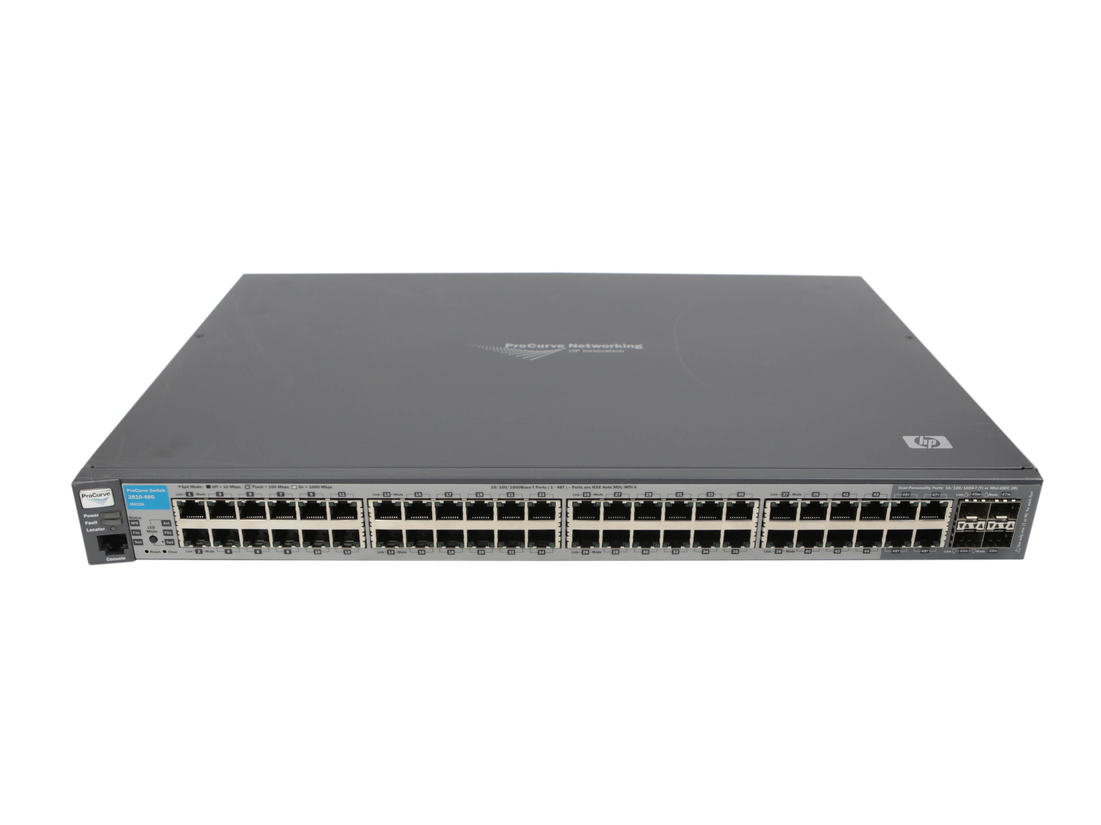 HP Switch  2810-48G 48Ports 1000Mbits 4Ports Combo SFP 1000Mbits Zarządzalny J9022A