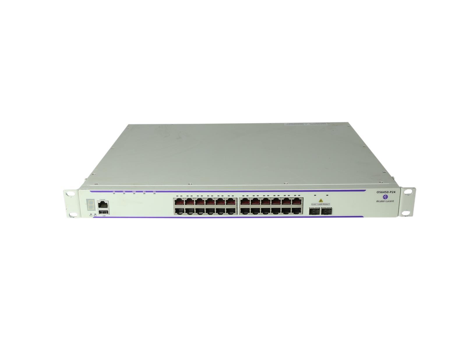 Switch Alcatel-Lucent OS6450-P24 24x PoE 1Gbit Zarządzalny Uszy Montażowe