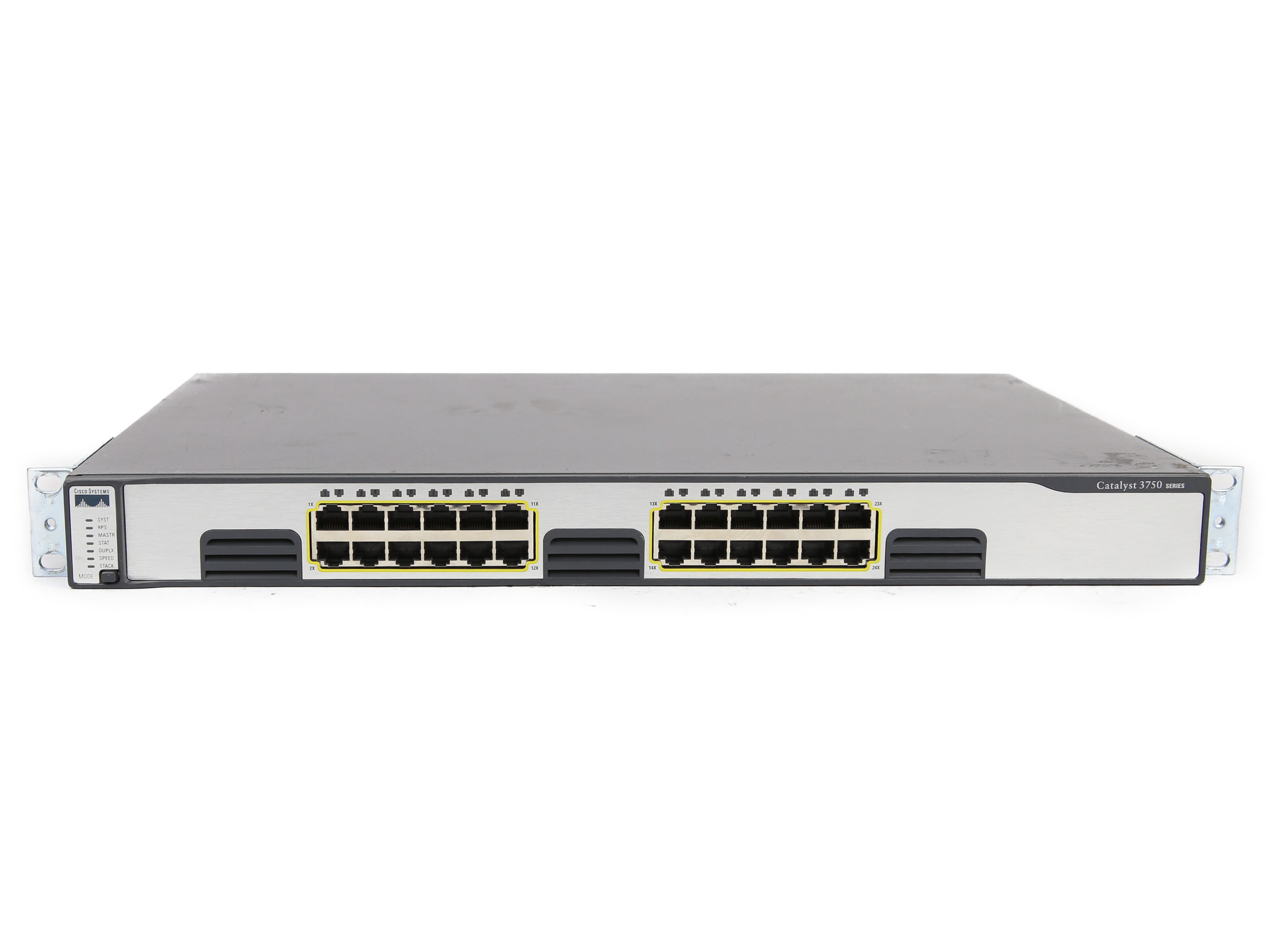 Cisco Switch WS-C3750G-24T-E 24Ports 1000Mbits Zarządzalny Uszy