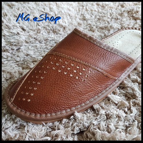 mens leather slippers size 10