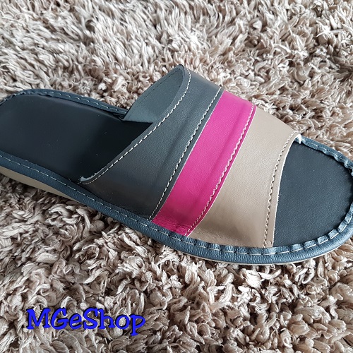 Women's/Ladies Open Toe Multi Color Slippers Eco Leather House Shoes Size 4-7