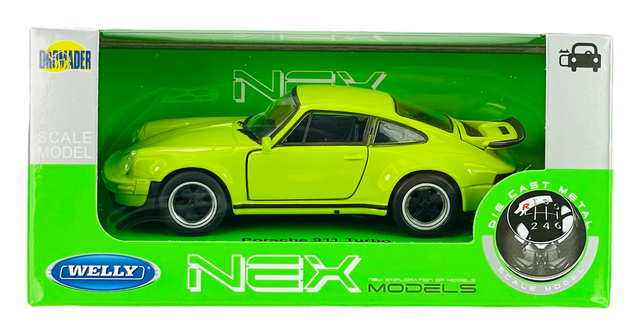 数量限定セール  PORSCHE WELLY 911 NEW MODEL METAL CAST DIE 1:34 GREEN TURBO その他