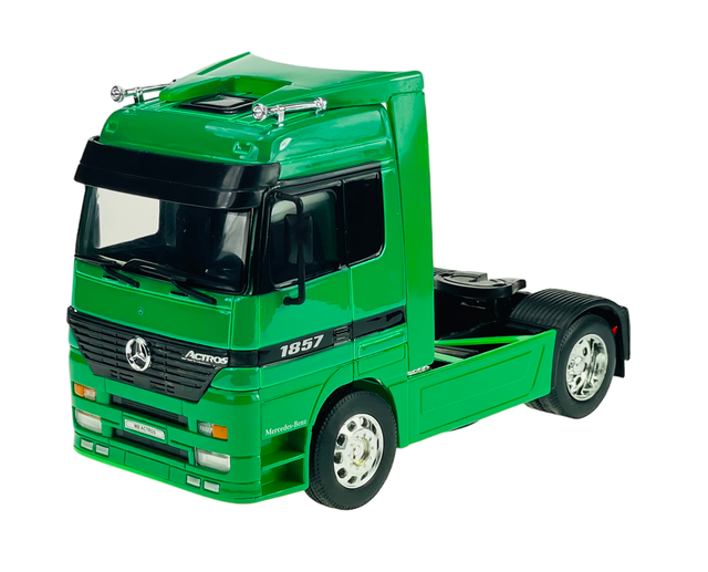 ミニカー Welly Mercedes-Benz Actros 1:32 WELLY MERCEDES-BENZ ACTROS GREEN 1:32 DIE CAST METAL MODEL NEW IN