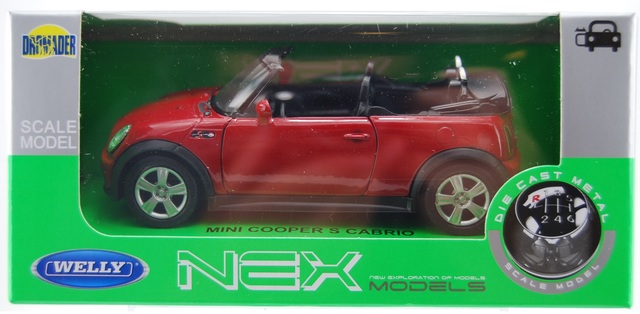 Welly 1:34-1:39 Die-cast Mini Cooper 1300 Car Model with Box Collection Red