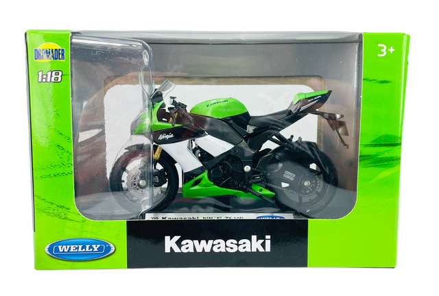 WELLY '09 KAWASAKI NINJA ZX-10R 1:18 DIE CAST MODEL NEW LICENSED